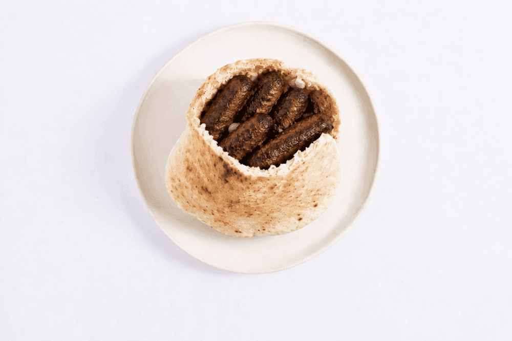 Spicy merguez in pita