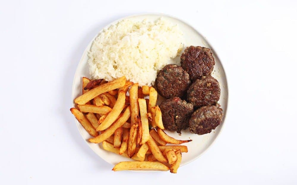 Homemade kebab on a plate