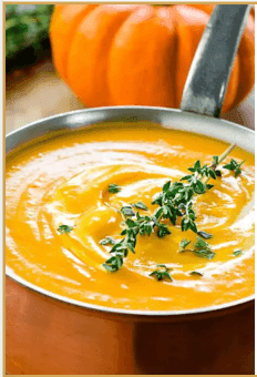 Sweet Potato Pumpkin Soup (Pareve)