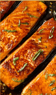 Date Honey Glazed Salmon